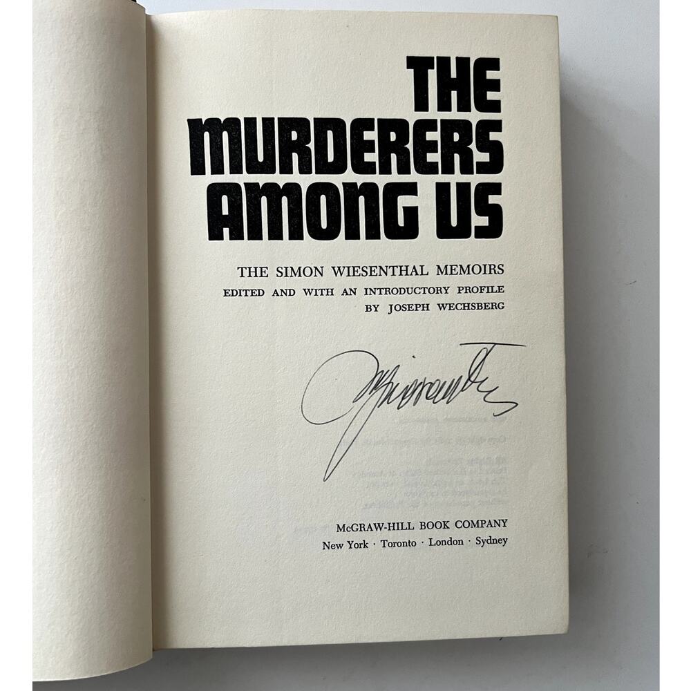 The Murderers Among Us (1967) SIGNED Simon Wiesenthal Memoirs 1st Edition HC DJ - Picture 5 of 6